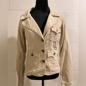 True Religion beige fine gauge corduroy blazer. Size M